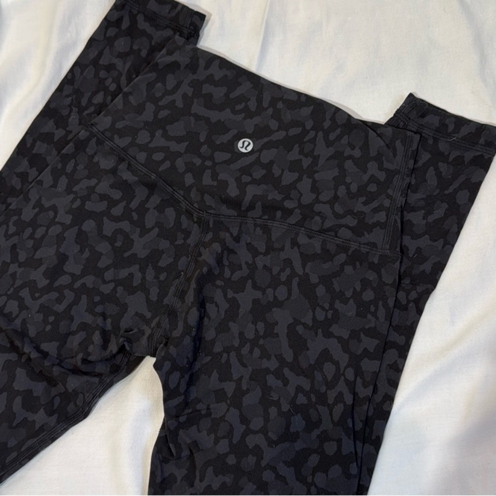 Coal Black/ Grey Lululemon 28” Align Leggings | 2